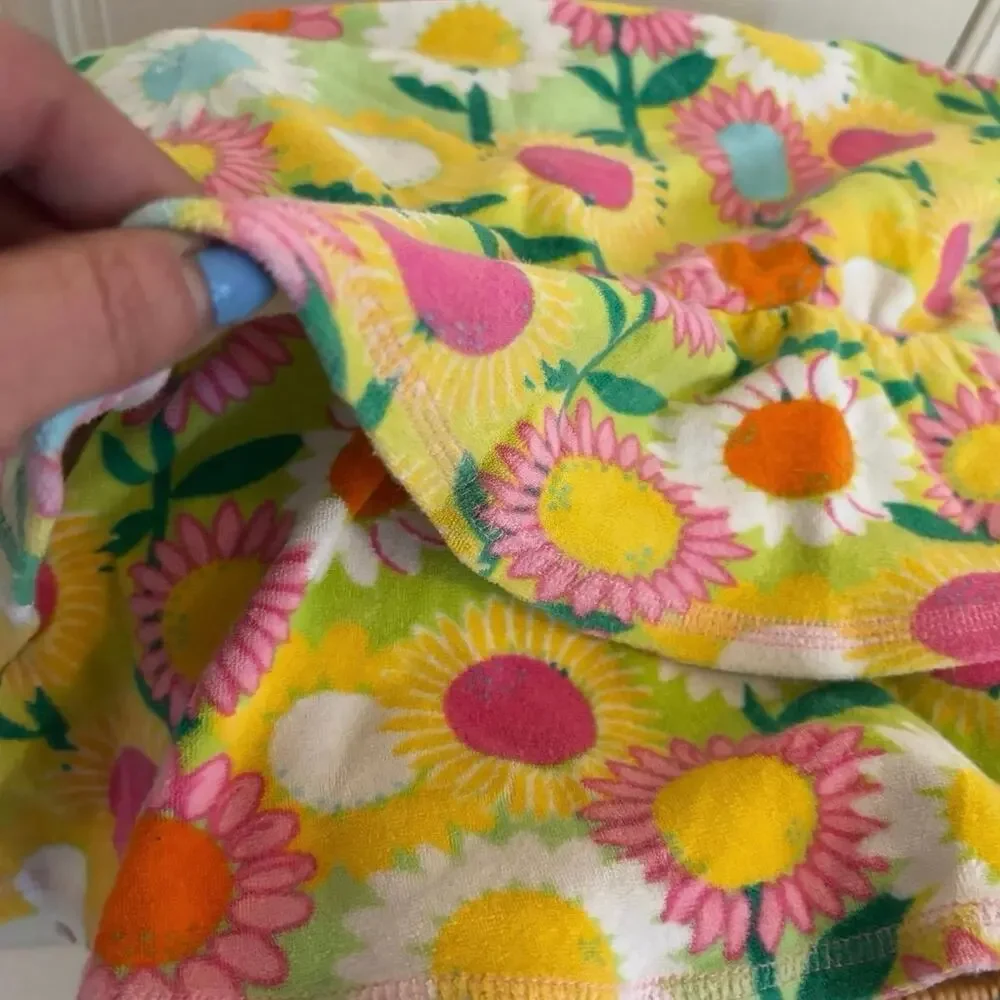 Lilly Pulitzer Girls‎ Terry Cloth Cover-Up Dress Size 8 Vintage Floral Tiered